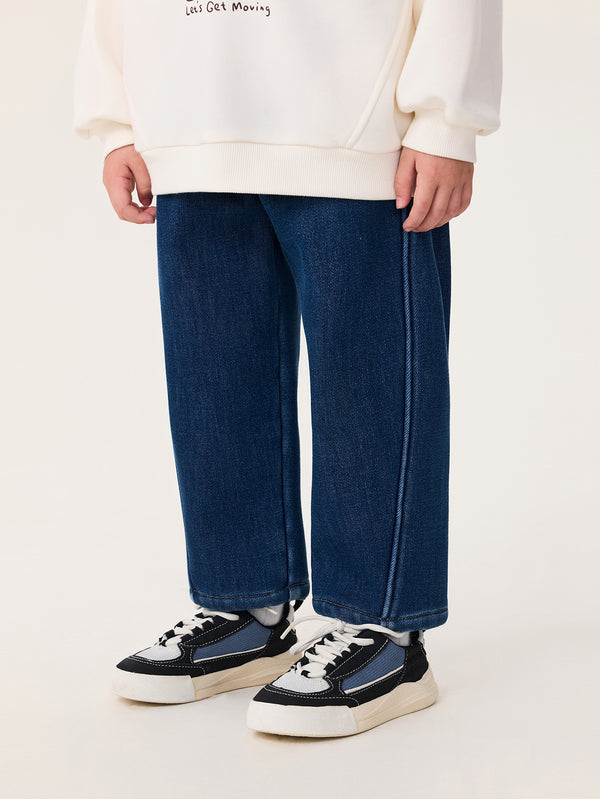 MARC & JANIE Toddler Girl Warm Fleece Denim Banana Pants 551515