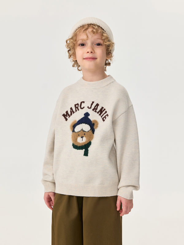 MARC & JANIE Toddler Boy Ski Bear Soft Knit Sweater 551850