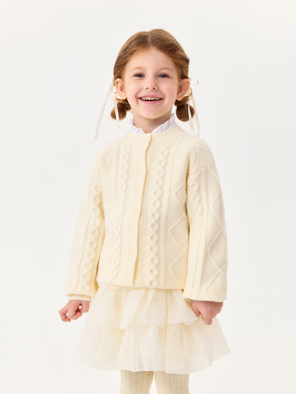 MARC & JANIE Toddler Girl Lightweight Argyle Knit Cardigan 551863