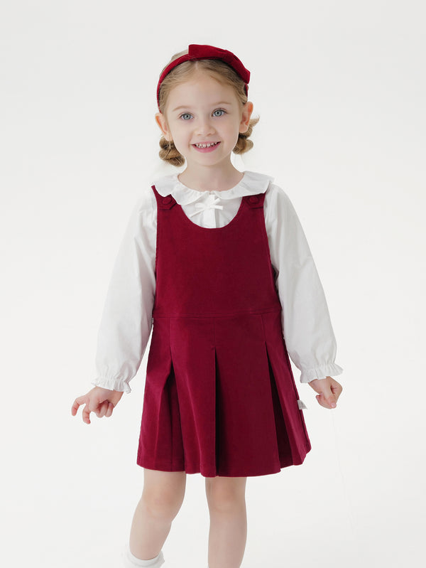 MARC & JANIE Toddler Girl Pleated Comfortable Overall Dress 551652