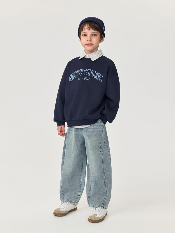 MARC & JANIE Kids Boy Vintage Letter Fleece Sweatshirt 551167