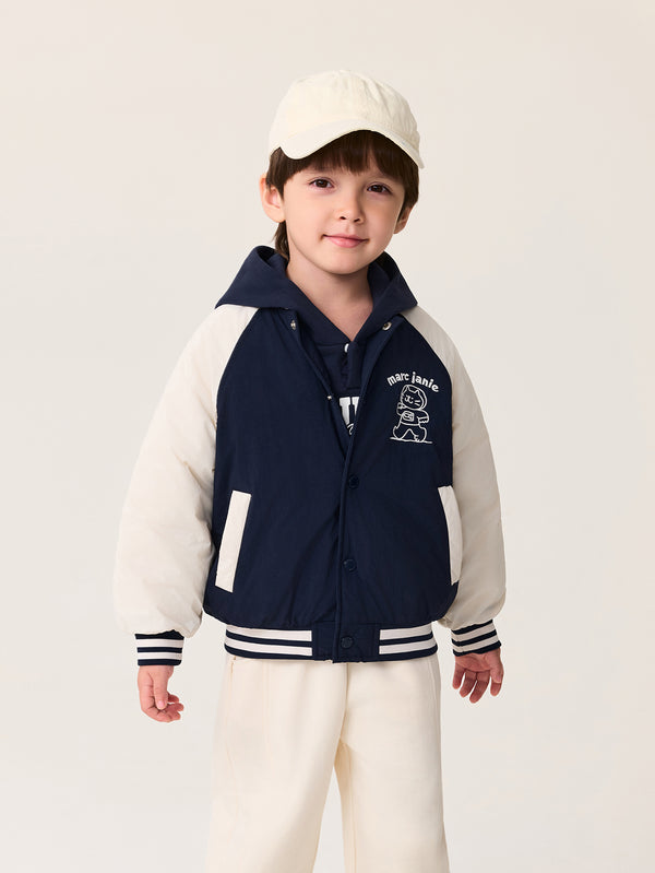 MARC & JANIE Toddler Boy Cat Planet Quilted Baseball Jacket 551360