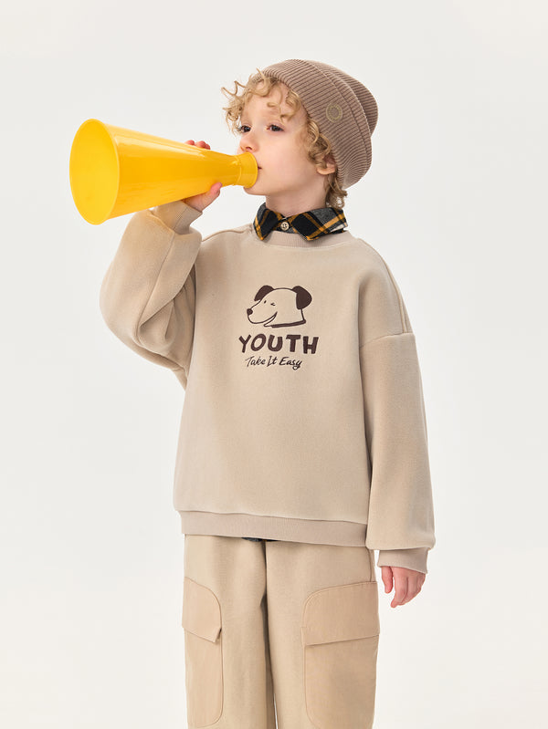 MARC & JANIE Toddler Boy Animal Print Reversible Fleece Sweatshirt 551369