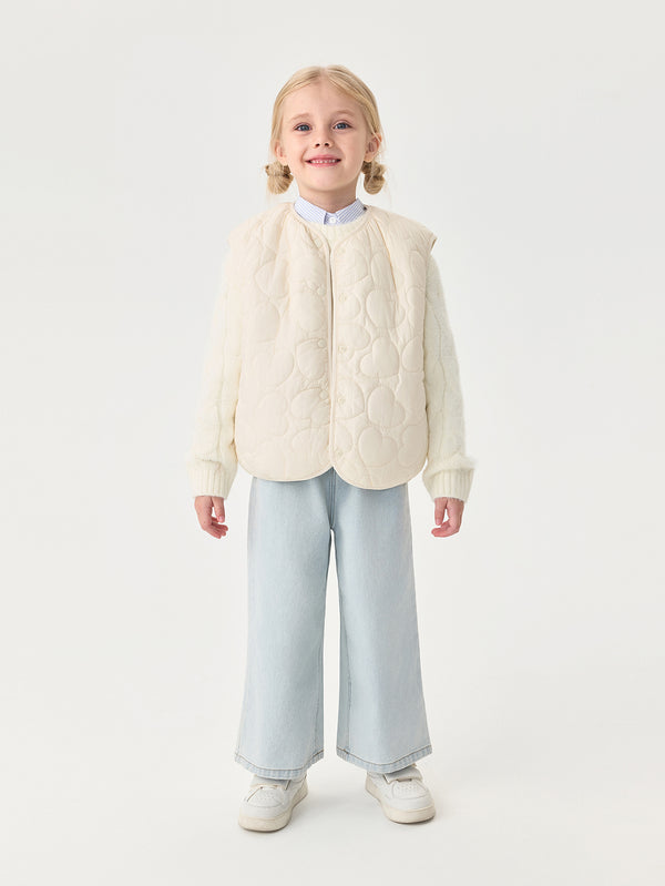 MARC & JANIE Toddler Girl Heart Quilted Warm Vest 551603