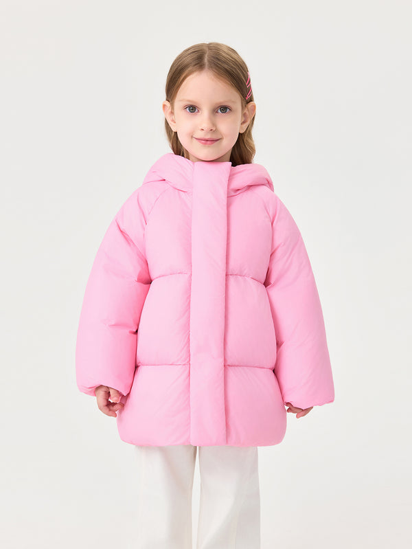 MARC & JANIE Toddler Girl Water-Repellent Thickened and Warm Cocoon Down Jacket 551715
