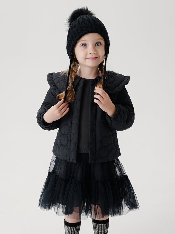 MARC & JANIE Toddler Girl Peter Pan Collar Lightweight Quilted Puffer Jacket 241198
