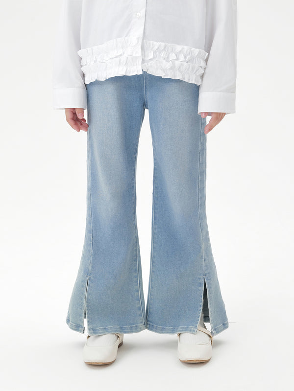 MARC & JANIE Kids Girl Stretch Denim Flared Pants Bottoms 551392