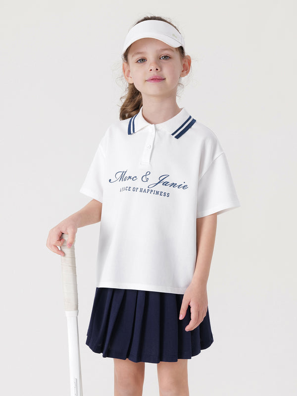 MARC & JANIE Toddler Kids Girl Vibrant Campus Sports Polos 240596