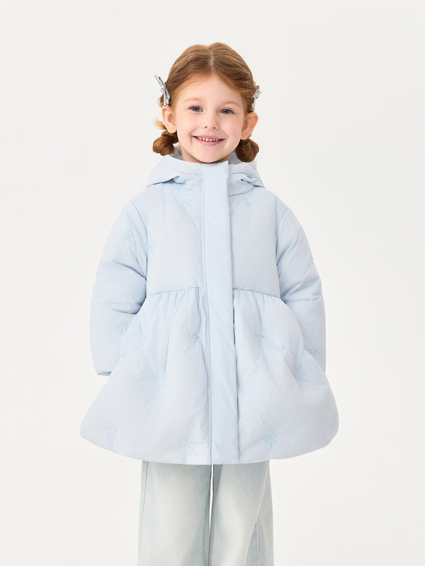 MARC & JANIE Toddler Girl Fluorine-Free Water-Repellent Warm Mid-Length Puffer Down Jacket Coat for Winter 551739
