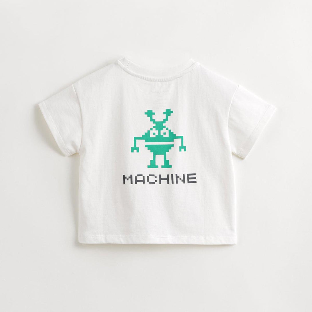 MARC&JANIE Boys Cool Feeling Breathable Game Printed Short Sleeve T-Shirt Kids' Tops for Summer 240712 - MARC&JANIE