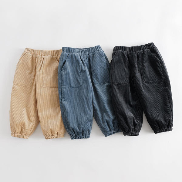 MARC&JANIE Boys Corduroy Warm Drawstring Pants Kids Winter Pants for Winter 231971 - MARC&JANIE