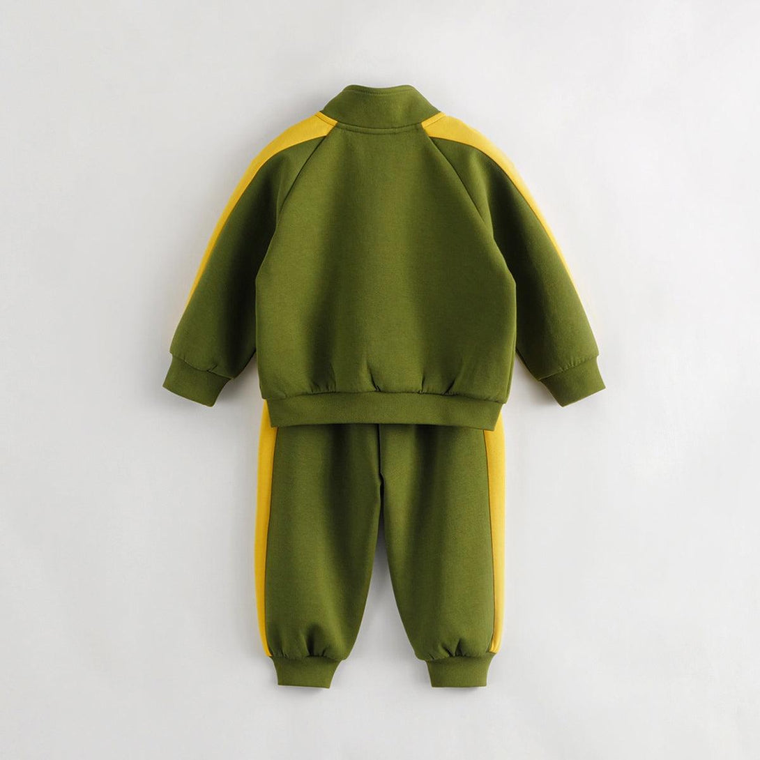 MARC&JANIE Boys Girls 3D Air Cotton Fashion Contrasting Stitching Sports Clothing Sets for Autumn 231303 - MARC&JANIE