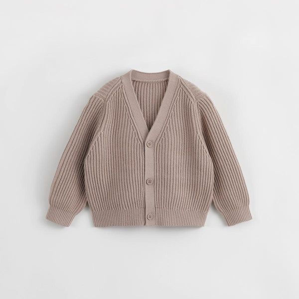 MARC&JANIE Outdoor style Boys Girls Loose V-neck Knit Cardigan for Autumn 231935 - MARC&JANIE