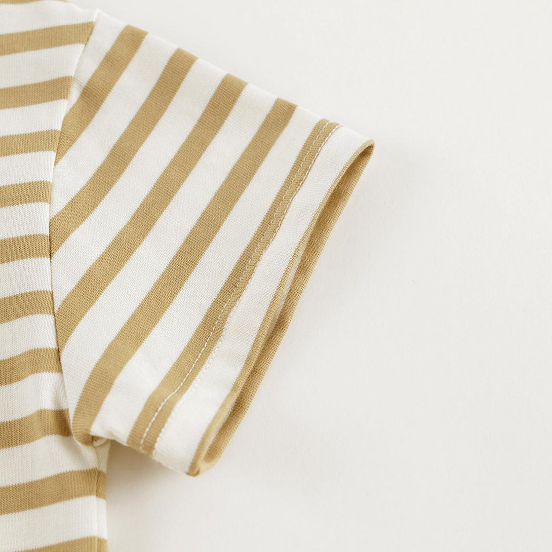 MARC&JANIE Boys Urban Outdoor Striped Short Sleeve T-Shirt Kids Cotton Top for Summer 240586 - MARC&JANIE