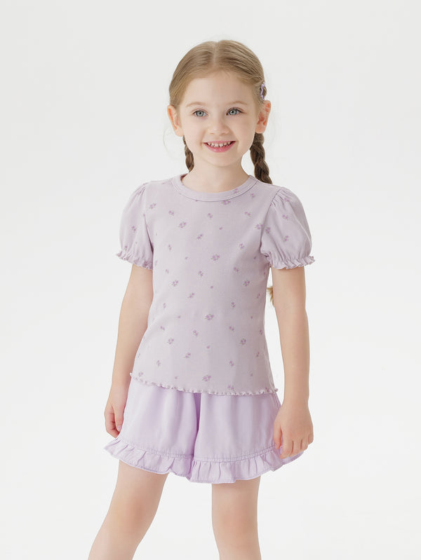 MARC & JANIE Toddler Girl Floral Print Ribbed T-shirt 550738