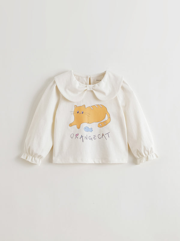 MARC & JANIE Toddler Girl Cotton Cat Print T-Shirt Top 551216
