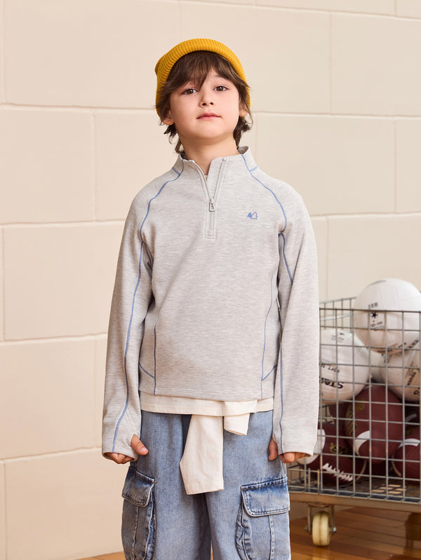MARC & JANIE Kids Boy Half Zip Outdoor T Shirt 551153