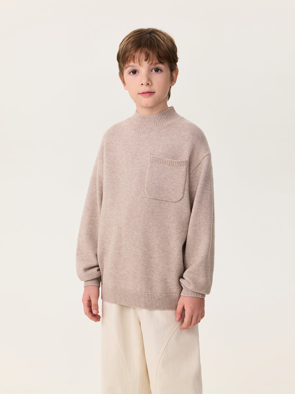 MARC & JANIE Kids Boy Leisure 3D Pockets Wool Knit Sweater 551890