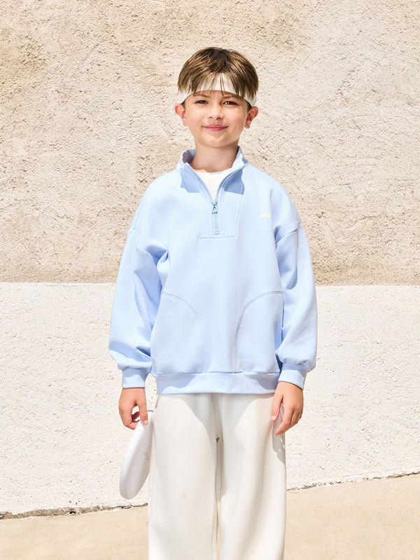 MARC & JANIE Kids Boy Half Zip Stand-Up Neck Sweatshirt 250030