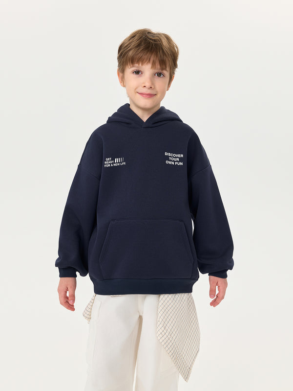 MARC & JANIE Kids Boys Fleece Lined Warm Hooded Sweatshirt Cozy Sherpa Hoodie for Kids Winter 551169