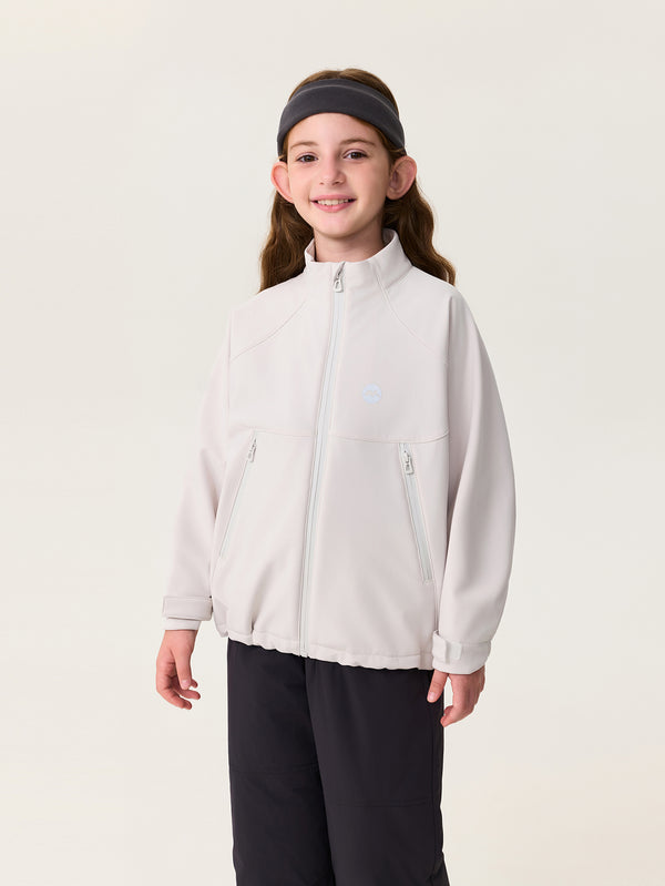 MARC & JANIE Unisex Kids  Water-Repellent Fleece-Lined Windproof Softshell Stand Collar Jacket 551355