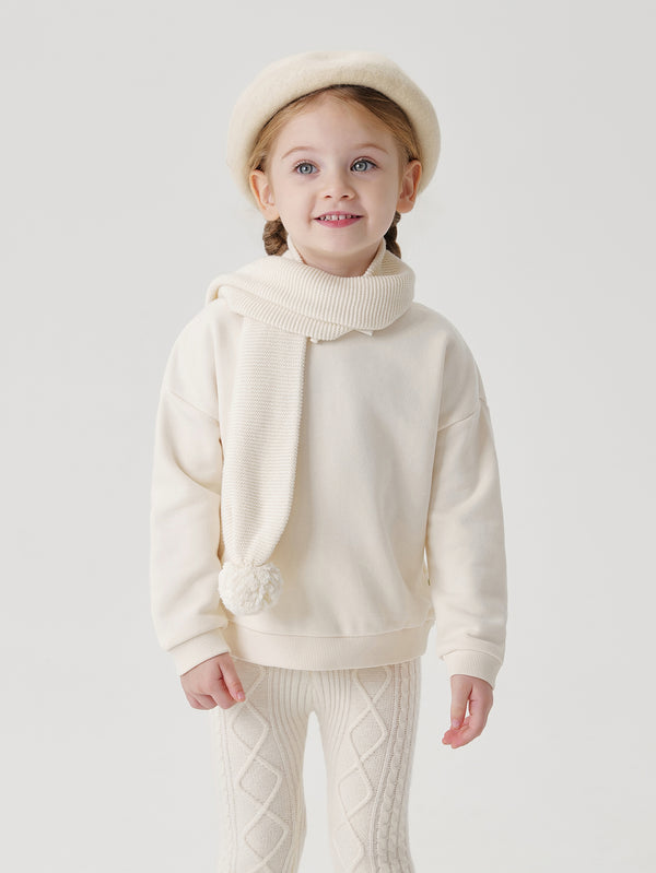 MARC & JANIE Toddler Kids Girl Sweet Wooden Earring Sweatshirt 241095