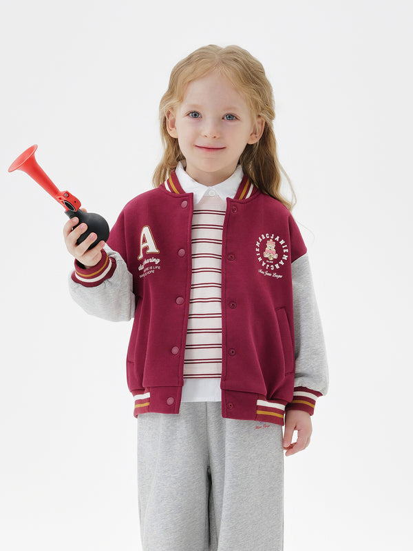 MARC & JANIE Toddler Girl Retro Colorblock Baseball Jacket Outerwear 551177