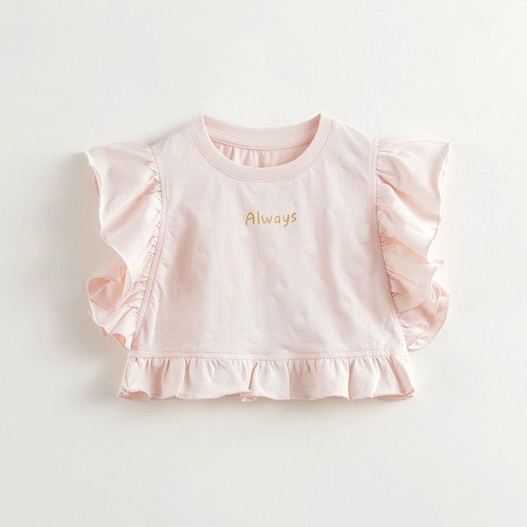 Girls Fly Sleeve Crew-Neck Short-Sleeved T-Shirt 240777 - MARC&JANIE