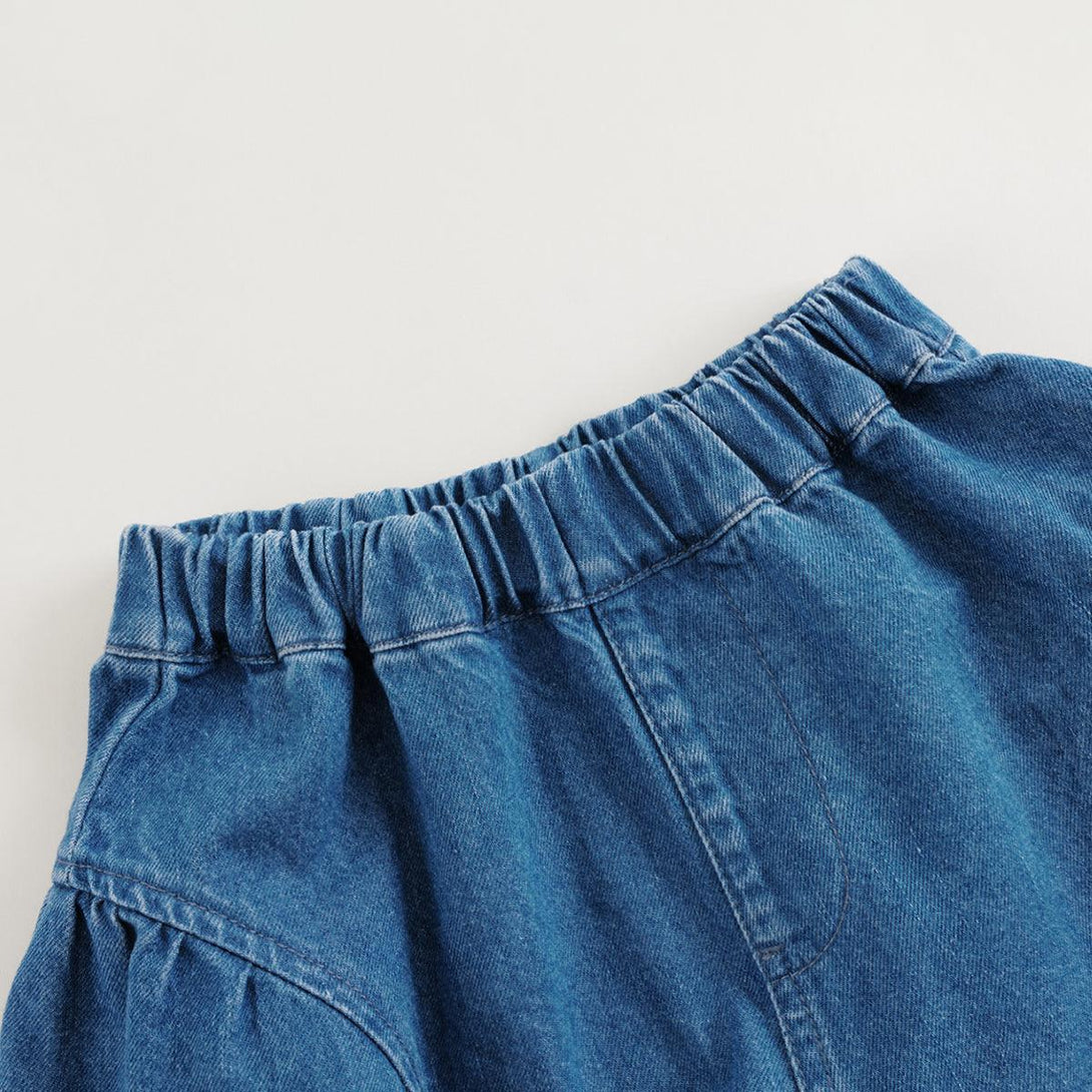 Girls Loose Fit A-Line Soft Denim Shorts 240576 - MARC&JANIE