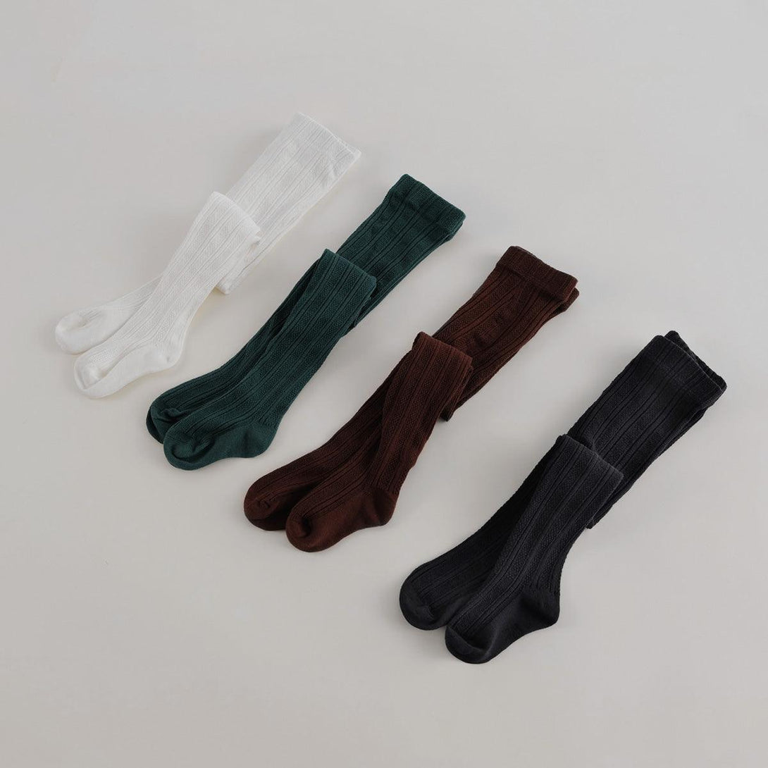 MARC&JANIE LUFU French Series Girls Autumn Elastic Anti-Pilling Jacquard Knit Tights Baby Toddler Girls Bottoms 221812 - marc&janie