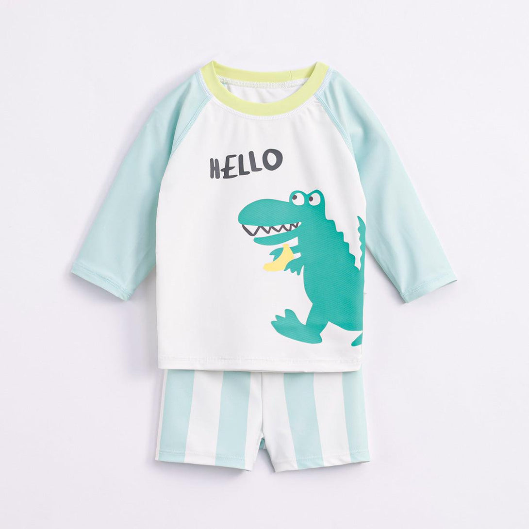 MARC&JANIE Boys Summer Cool Sunscreen Swimsuit Swimming Cap For Comfortable Swimming Short Sets 231120 ( Arrive on May 14) - MARC&JANIE
