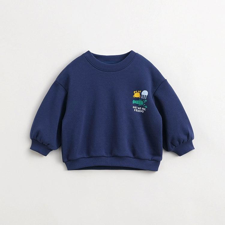 MARC&JANIE Boys Cotton Fun Illustration Sweatshirt Kids Loose Casual Top for Spring 240071 - MARC&JANIE