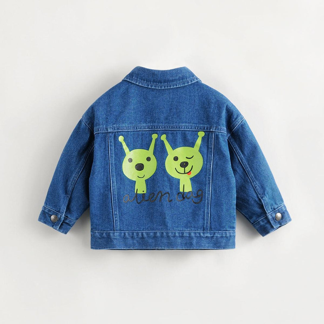 MARC&JANIE Boys Fun Alien Doodle Cotton Denim Outerwear & Jackets for Autumn 231390 - MARC&JANIE