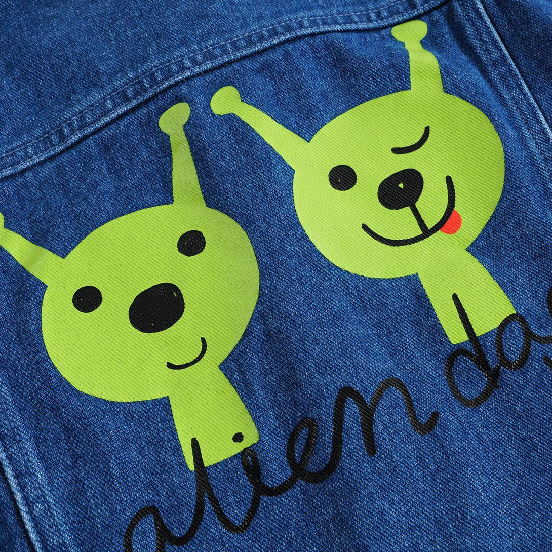 MARC&JANIE Boys Fun Alien Doodle Cotton Denim Outerwear & Jackets for Autumn 231390 - MARC&JANIE