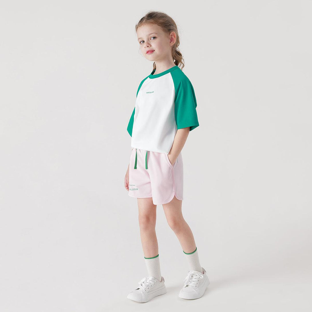 MARC&JANIE Boys Girls Cool Feeling & Quick Drying Breathable Sports Shorts Kids Pants for Summer 240799 - MARC&JANIE