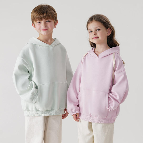 MARC&JANIE Boys Girls Loose Casual Hooded Sweatshirt with Big Pockets Top for Spring 240263 - MARC&JANIE