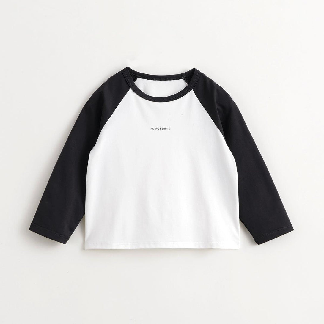 MARC&JANIE Boys Girls Quick-drying Sunscreen Plunging Sleeve Athletic T-Shirt Children's Tops for Spring 240269 - MARC&JANIE