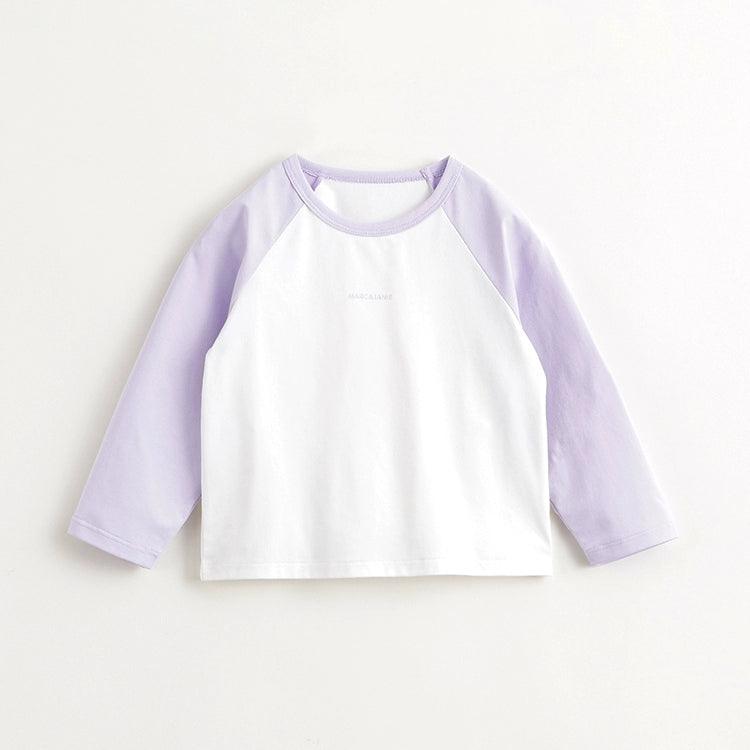 MARC&JANIE Boys Girls Quick-drying Sunscreen Plunging Sleeve Athletic T-Shirt Children's Tops for Spring 240269 - MARC&JANIE