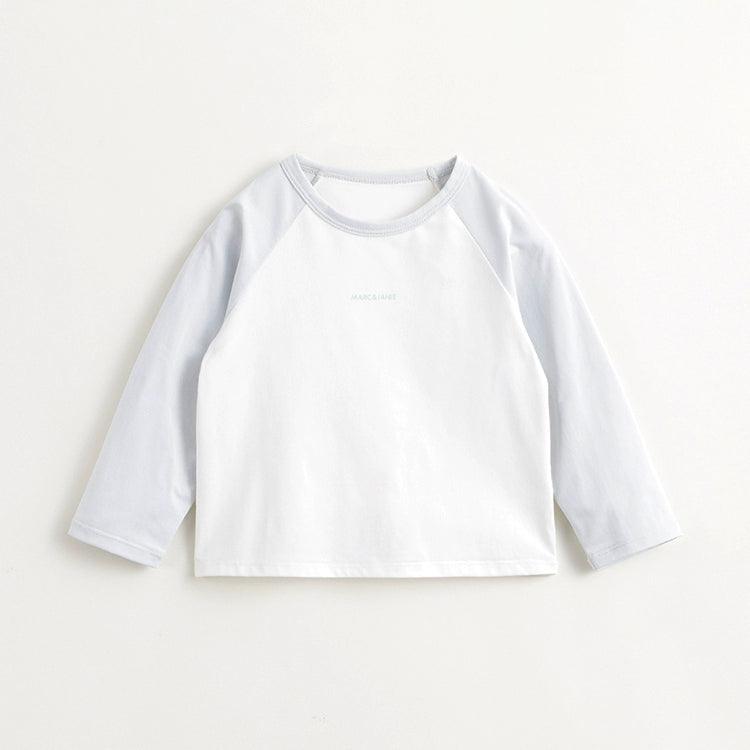 MARC&JANIE Boys Girls Quick-drying Sunscreen Plunging Sleeve Athletic T-Shirt Children's Tops for Spring 240269 - MARC&JANIE