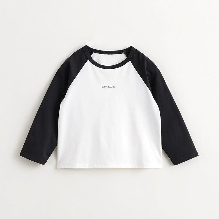 MARC&JANIE Boys Girls Quick-drying Sunscreen Plunging Sleeve Athletic T-Shirt Children's Tops for Spring 240269 - MARC&JANIE