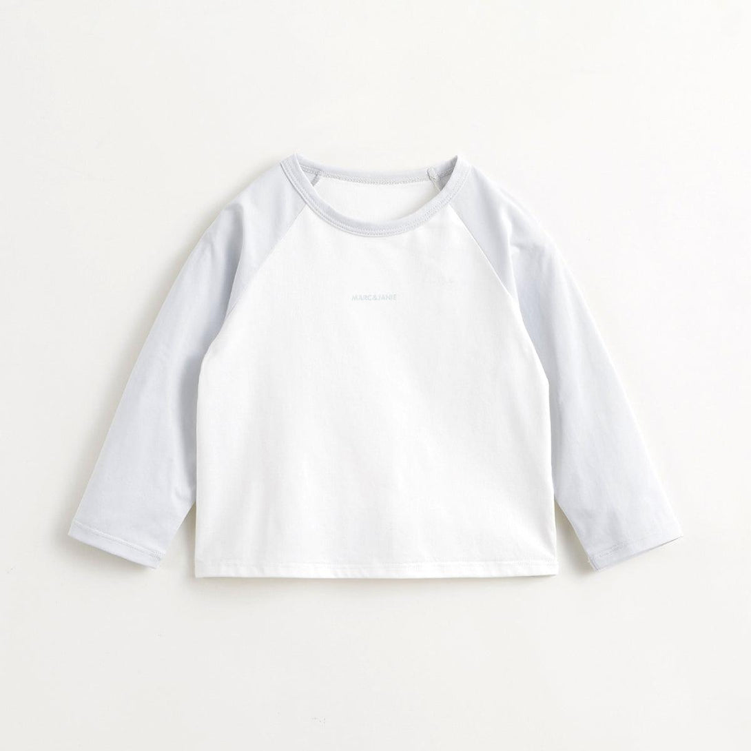 MARC&JANIE Boys Girls Quick-drying Sunscreen Plunging Sleeve Athletic T-Shirt Children's Tops for Spring 240269 - MARC&JANIE