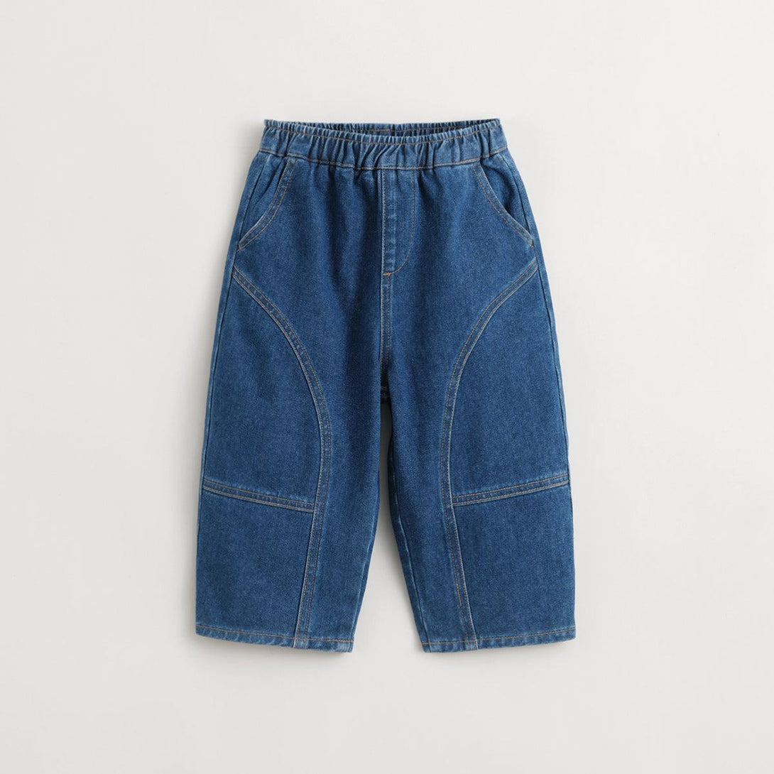 MARC&JANIE Boys Split Patchwork Jeans Balloon Pants Kids Cotton Carrot Pants for Spring 240193 - MARC&JANIE