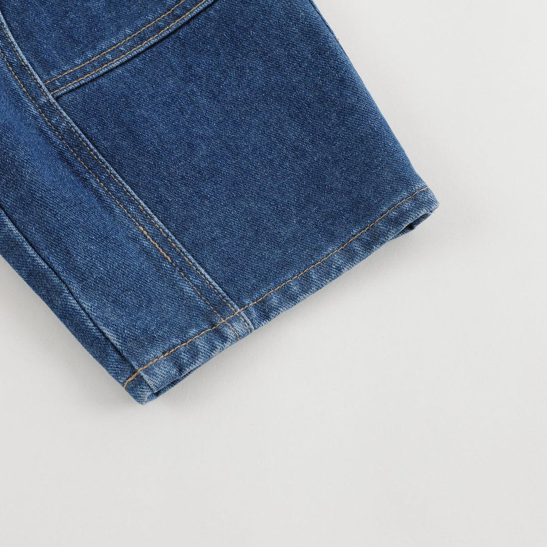 MARC&JANIE Boys Split Patchwork Jeans Balloon Pants Kids Cotton Carrot Pants for Spring 240193 - MARC&JANIE