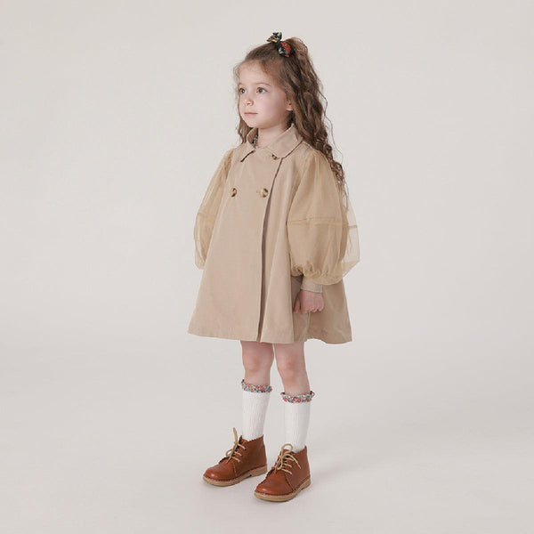 MARC&JANIE Girls Spring Oversized A-version Lantern Sleeves Outerwear & Jackets 230165 French Series - MARC&JANIE