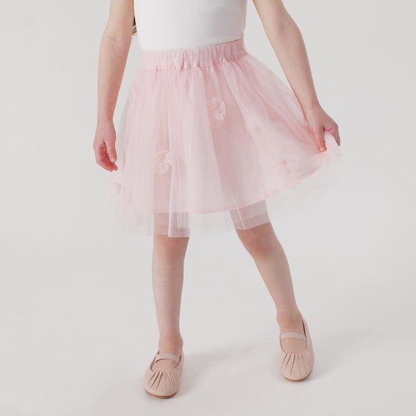 MARC&JANIE Girls Floral Mesh Skirt Halter Skirt Kids Skirt for Summer 240635 - MARC&JANIE