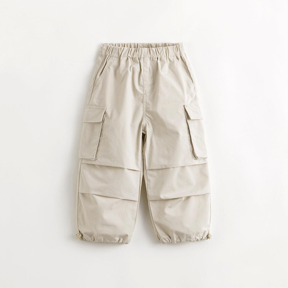 MARC&JANIE Girls Fashionable Large Pockets Work Parachute Pants Children's Cotton Pants for Spring 240197 - MARC&JANIE