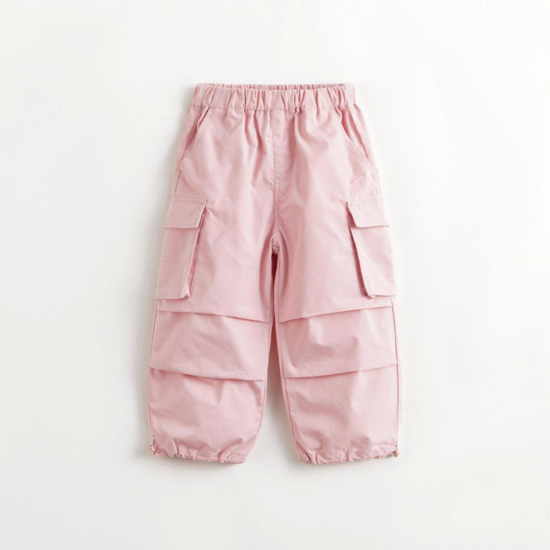 MARC&JANIE Girls Fashionable Large Pockets Work Parachute Pants Children's Cotton Pants for Spring 240197 - MARC&JANIE