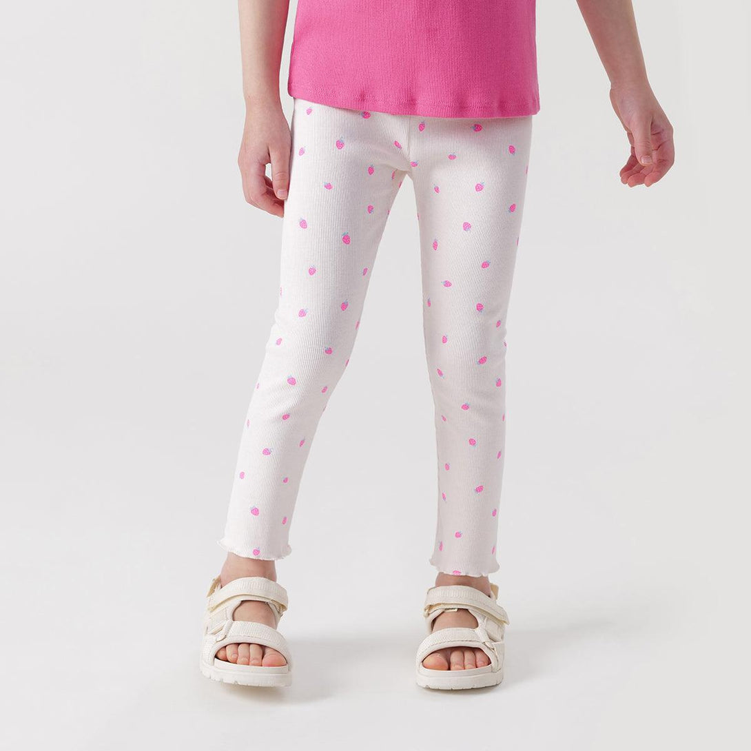 MARC&JANIE Girls Little Flower Wave Lace Stretch Bottom Pants Kids Pants for Summer 240736 - MARC&JANIE
