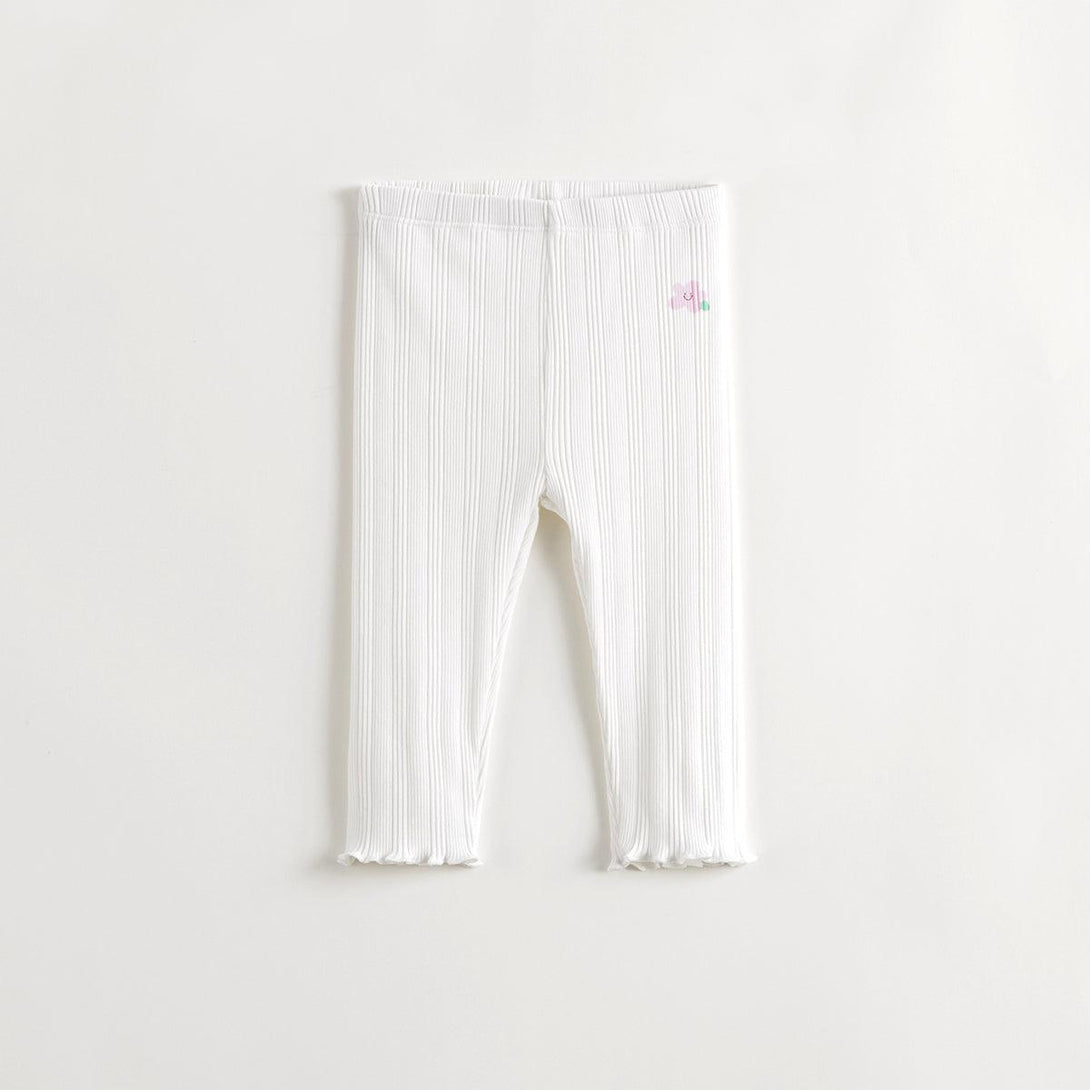 MARC&JANIE Girls Little Flower Wave Lace Stretch Bottom Pants Kids Pants for Summer 240736 - MARC&JANIE