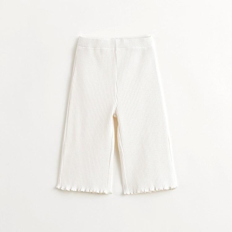 MARC&JANIE Girls Stretch Ribbed Polka Dot Straight Leg Children's Pants for Spring 240118 - MARC&JANIE